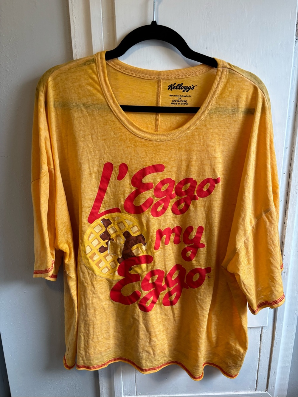 Kellogg's Yellow L'eggo My Eggo Short Sleeve Tee